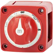 Blue Sea Systems m - Series Mini On - Off Battery Switch with Knob - Red - 6006 - Steveston Marine and Hardware