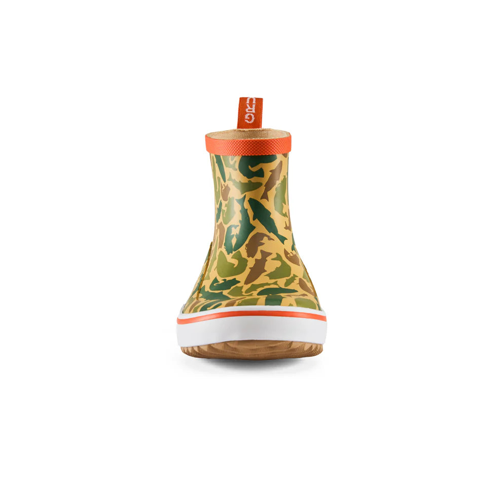 Grundens Kid's Guppy Rain Boots - Fish Camo