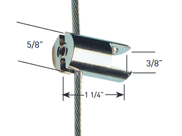 C.S. Johnson Marine Hardware Glass Shelf Fitting