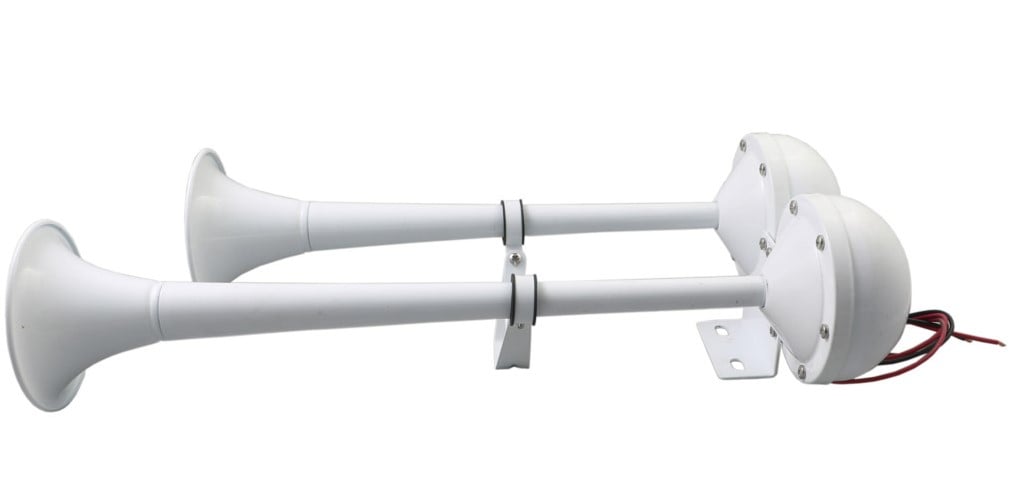 Victory Electric Trumpet Horn Double - AA15029WH - Steveston Marine and Hardware