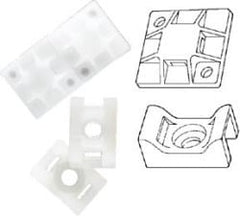 Marinco Mount Tiewrp 8 Screw White 25Pk - MAR199231 - Steveston Marine and Hardware