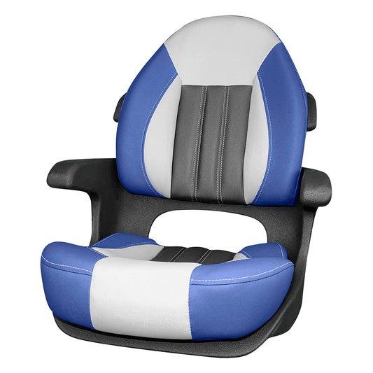 Tempress Probax Captains Boat Seat Blue/Grey/Carbon - 68351