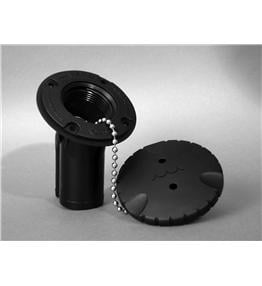 Attwood Vented Deck Fill Black Cap