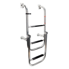 lalizas foldable ladder, 1+2 steps, inox 316, 90â°, l 32'' x w 11'' (810 x 280 mm)