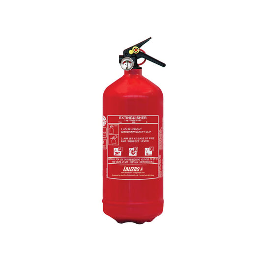 Lalizas Fire Extinguisher Dry Powder, 3kg, Stored Pressure w/ Bracket, MED (EN, ES, HR)