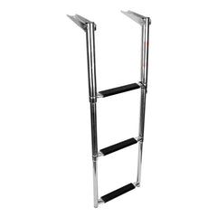 Lalizas Telescopic Ladder, 3 Steps, Inox 316, L 34'' (860 mm) x W 13'' (330 mm) - Steveston Marine and Hardware