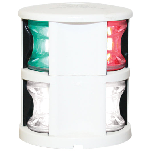 Lalizas FOS LED 12 Tri-colour & Anchor Light, w/ White Housing