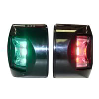 Lalizas FOS LED 12 Starboard & Port Lights 112,5°, Side mounted, Set, w/ Black Housing