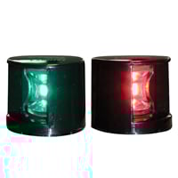 Lalizas FOS LED 12 Starboard & Port Lights 112,5°, Deck mounted, Set, w/ Black Housing