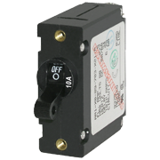 Blue Sea Systems A-Series Black Toggle Circuit Breaker - Single Pole 10A - 7204