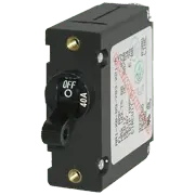 Blue Sea Systems A-Series Black Toggle Circuit Breaker - Single Pole 40A - 7224