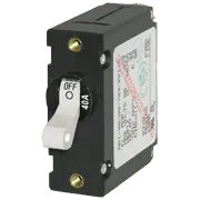 Blue Sea Systems A - Series White Toggle Circuit Breaker - Single Pole 40A - 7226 - Steveston Marine and Hardware