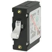 Blue Sea Systems A - Series White Toggle Circuit Breaker - Single Pole 50A - 7230 - Steveston Marine and Hardware