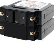 Blue Sea Systems A-Series Flat Rocker Circuit Breaker - Double Pole 40A