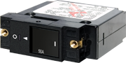 Blue Sea Systems A-Series Restricted Off Flat Rocker Circuit Breaker - Single