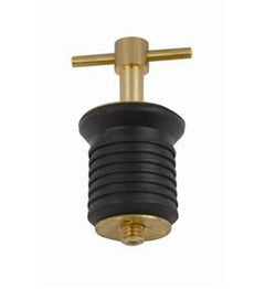 attwood - drain - plug - t - handle - brass - plated - Steveston Marine and Hardware