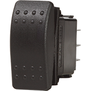 Blue Sea Systems Switch Contura II Switch DPDT Black - (ON)-OFF-(ON) -