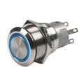 Bep Push Butsw Mom 12V Blue Led