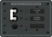 Blue Sea Systems Traditional Metal Panel - AC Main + 1 Positions - 8029 - Steveston Marine and Hardware