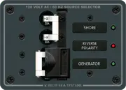 Blue Sea Systems Traditional Metal Panel - 120V AC 30A Toggle Source Selector - 8032 - Steveston Marine and Hardware