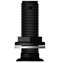 Tru Design Thruhull Flush Black - 1/2 - 91237 - Steveston Marine and Hardware