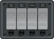 Blue Sea Systems Contura Water Resistant 12V DC Panel - 4 Position - 8262 - Steveston Marine and Hardware