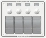 Blue Sea Systems Contura Water Resistant 12V DC Circuit Breaker Panel - White 4 Position - 8272 - Steveston Marine and Hardware
