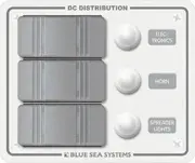 Blue Sea Systems Contura Water Resistant 12V DC Circuit Breaker Panel - White 3 Position - 8274 - Steveston Marine and Hardware