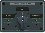 Blue Sea Systems AC Rotary Switch Panel 30 Ampere 2 positions +