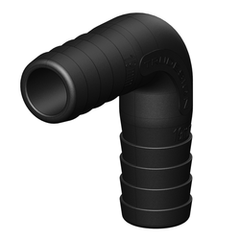 Tru Design 90 Degree Hose Connector 25mm Black - 90494 - Steveston Marine and Hardware