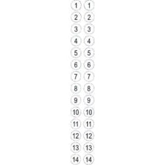 Forespar Labels Track Numbers 203