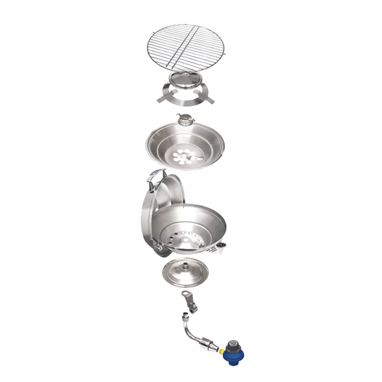 Magma Original Size Marine Kettle 3 Combo Stove & Gas Grill (A10-207-3-CSA)