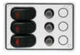 Victory Switch Panel White, 3X15A Breaker - AA10031WH