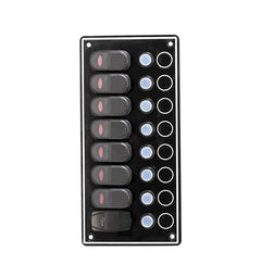 Victory Switch Panel Black, 7X15A Breaker - AA10087USB