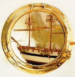 MIRROR,PORTHOLE 7 - 1/2" 12" OVERALL - Steveston Marine and Hardware