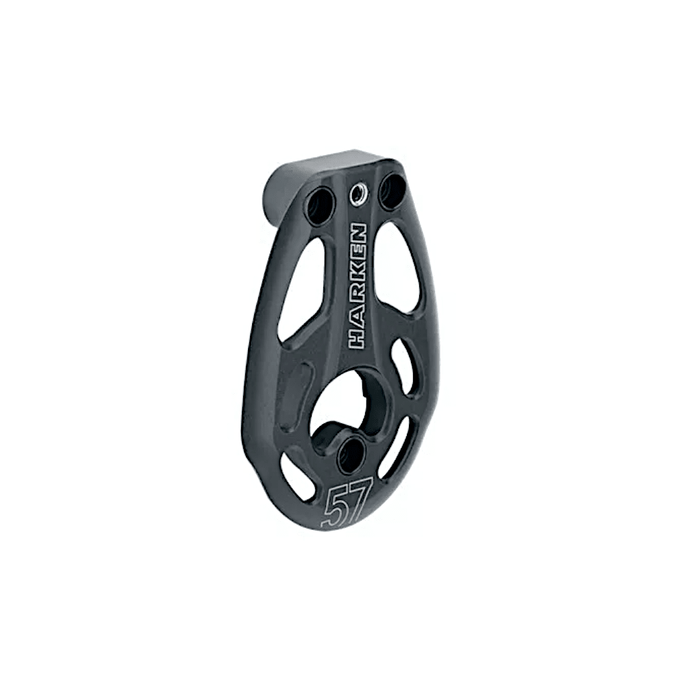 Harken Sideplate with Helicoils, Isolators - 57mm Black Magic Triple Block (AL - 3712) - Steveston Marine and Hardware