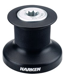 Harken Single Speed Winch with alum-composite base, drum and top