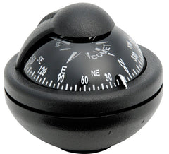 Riviera Bracket Mounted Magnetic Compass Black - Steveston Marine and Hardware