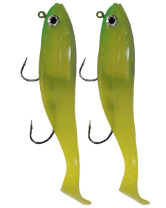 Lighthouse 6oz Mega Bite Swim Tail Jigs Swimtail Bazooka Swim Tail Jig 2 pcs - Steveston Marine and Hardware