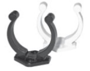 Beckson Plastic Holding Clips-White
