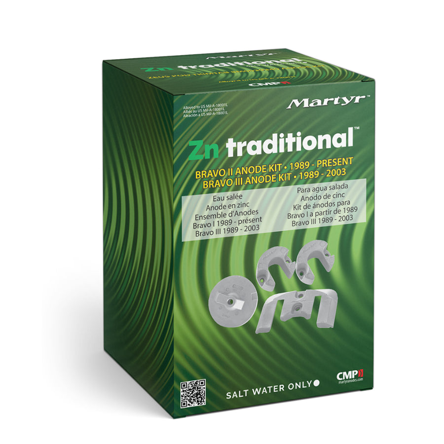 Anode Kit Zinc Merc Bravo 2 & 3
