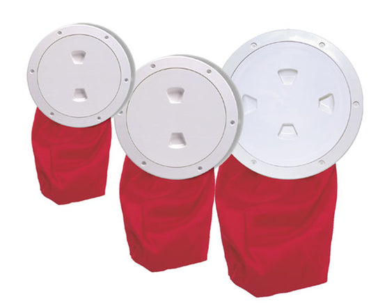 Beckson Deck Plate 4" White W/Bag