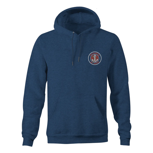 Grundens Displacement DWR Hoodie Heather - Navy