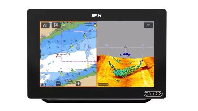 Raymarine Axiom+ 9 RV, Multifunction 9" Display with integrated RealVision 3D, 600W Sonar, No Transducer w/ North America LightHouse Chart