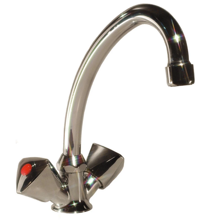 Aravon FAUCET &amp; TAP, DOUBLE, CHROME BRASS - EA28C