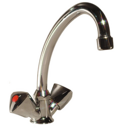 Aravon FAUCET & TAP, DOUBLE, CHROME BRASS - EA28C