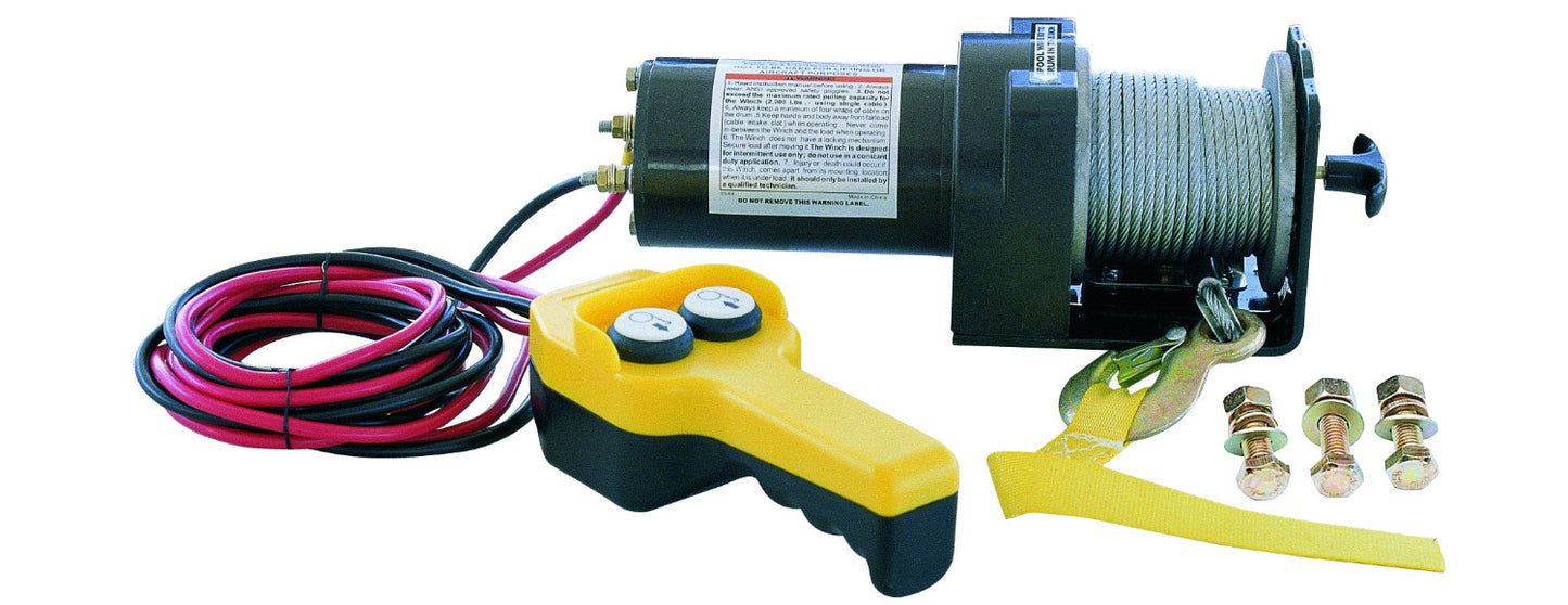 Endurance 12V 2000Lb Winch W/Remote(Rew)