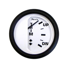 Faria Trim Gauge - OMC Sea/Stern Euro White - 12914