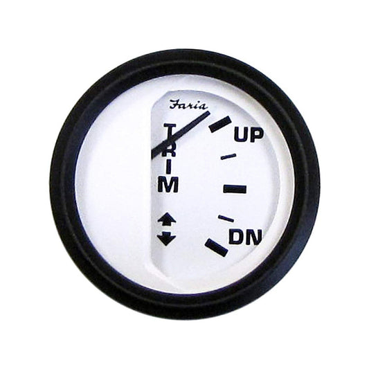 Faria Trim Gauge - OMC Sea/Stern Euro White - 12914