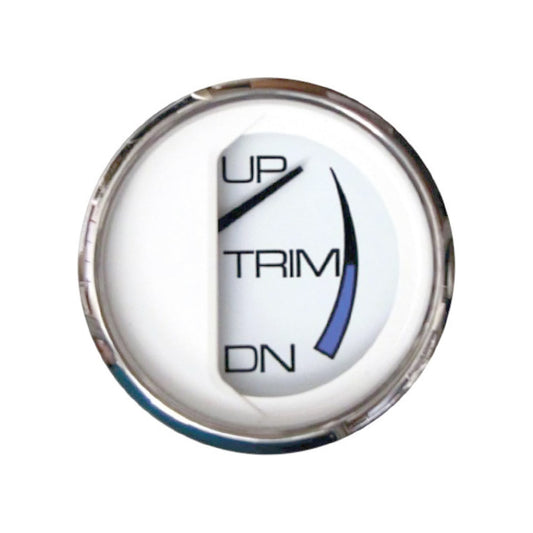 Faria Chesapeake White Stainless Steel Trim Gauge (J/E/Suzuki Outboard) - FAR13809
